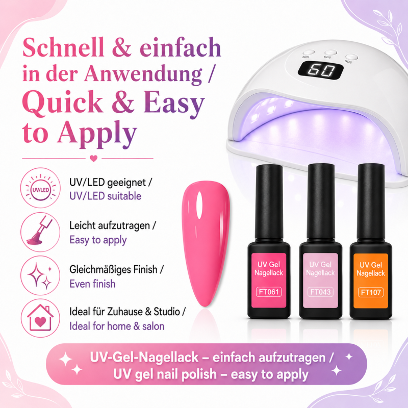 10er UV Nagellack Gel Set Rainbow Shine